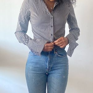 Collared strippy shirt